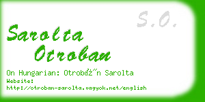 sarolta otroban business card